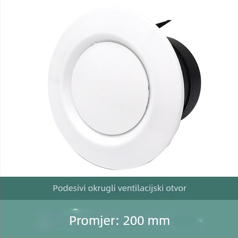 Kružni ABS plastični ulaz zraka za kućni sustav svježeg zraka