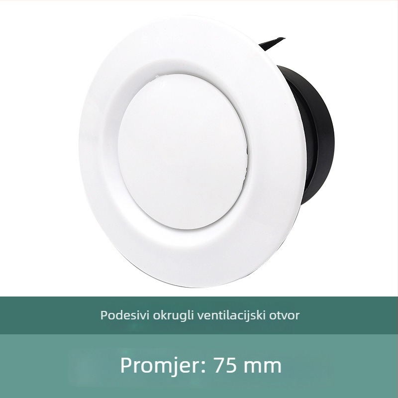 Kružni ABS plastični ulaz zraka za kućni sustav svježeg zraka