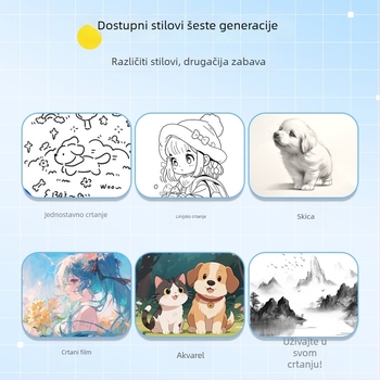 Dječji pisač s AI glasovnim dijalogom, 2,4-inčni HD zaslon i termalno tiskanje etiketa za pogreške