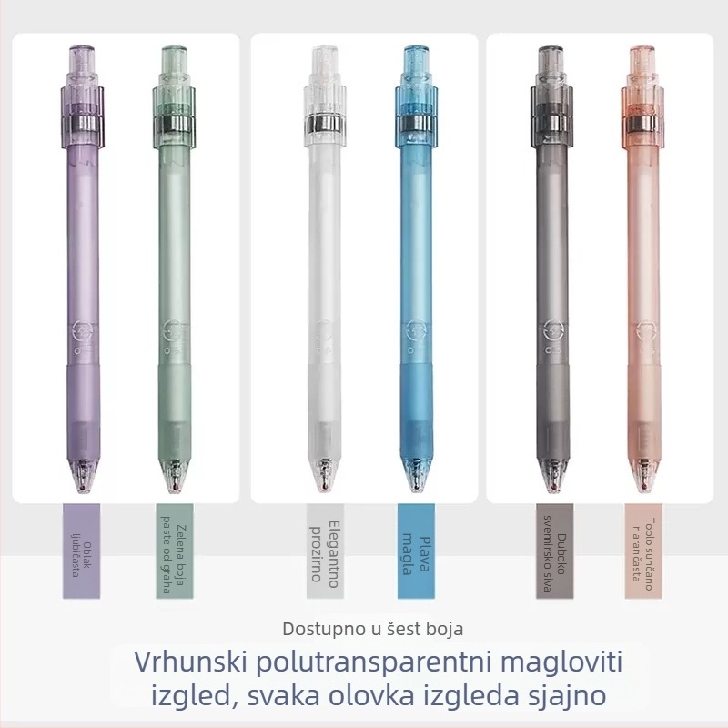Heshuo HS-163 rotirajuća olovka, vrh 0,5 mm, plastično kućište, neizbrisiva, vrh s četkicom