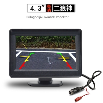 4,3-inčni zaslon za stražnji pogled automobila s vizualnim prikazom, univerzalni HD LCD