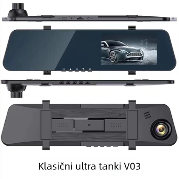 Dash cam u automobilskom retrovizoru s dvostrukim snimanjem, 1080p, prednja i stražnja kamera, slika za parkiranje