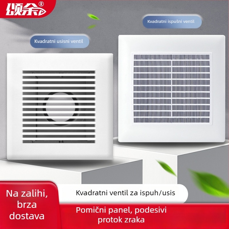 Unutarnji ABS četvrtasti izlaz zraka s podesivim protokom zraka, ventilacijom, ispuštanjem i usisom zraka 75110