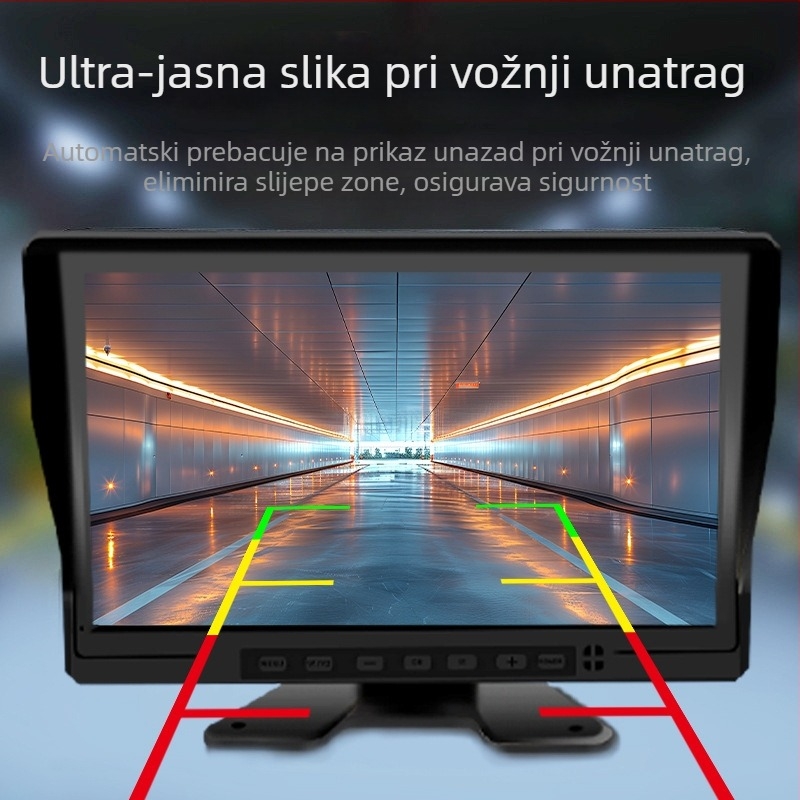 7-inčni HD monitor za vozila s AHD ulazom za vožnju unazad, za kamione i autobuse