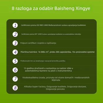 7-inčni auto LCD zaslon za kombije i kamione, HD prikaz za vožnju unatrag, vodootporan, dvo-kanalni ulaz