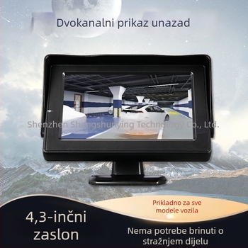 4,3-inčni auto LCD zaslon s dva AV ulaza i zaslon za retrovizor