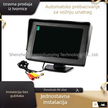 4,3-inčni auto LCD zaslon s dva AV ulaza i zaslon za retrovizor