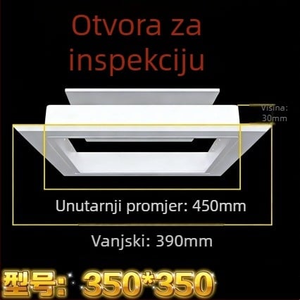 Plastični poklopac za inspekcijske otvore na zidu i stropu te otvore cijevi