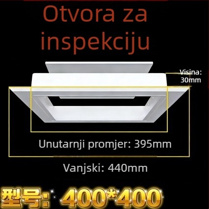 Plastični poklopac za inspekcijske otvore na zidu i stropu te otvore cijevi