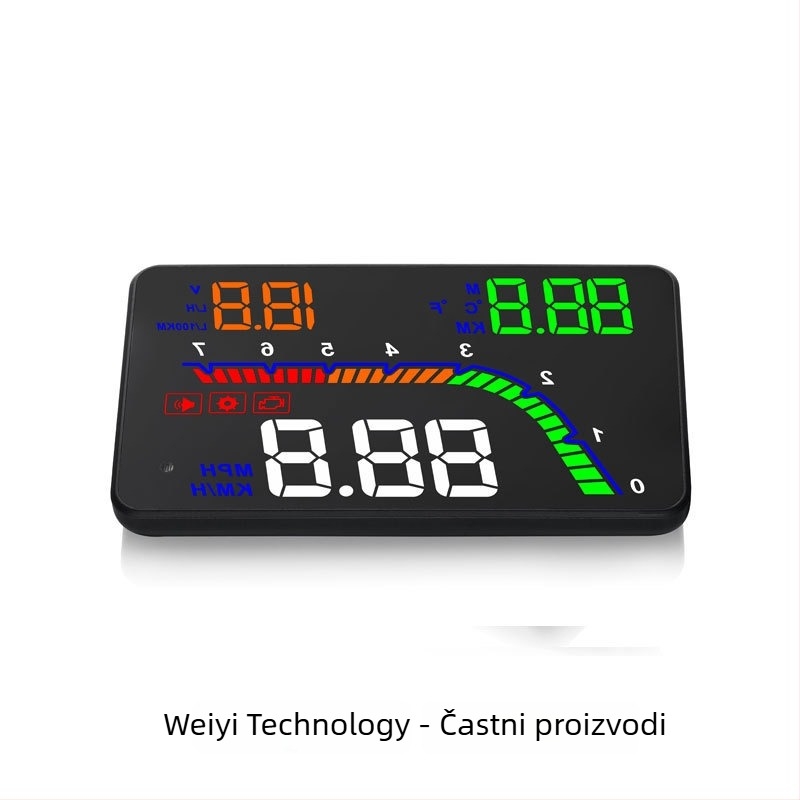HUD zaslon za automobil s OBD-II — univerzalni LED zaslon od 4,5 inča, HD projektor