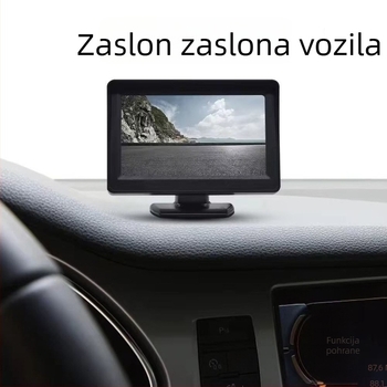 Car Shield 12-24V Univerzalni zaslon za vožnju unatrag, sklopivi stolni 4,3-inčni TFT LCD monitor