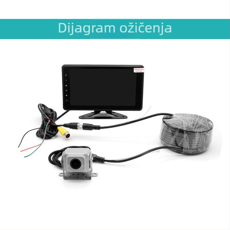 7-inčni HD LCD monitor za auto s AHD 1080 kamerom za vožnju unazad