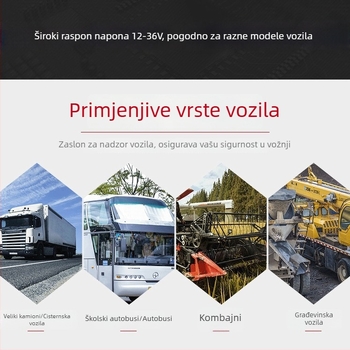 7-inčni AHD četverokanalni DVR s noćnim vidom, Full-Color HD monitor za autobuse i kamione