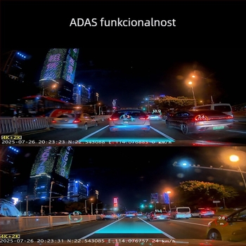 4K dvostruka kamera za automobil s noćnim vidom, Wi‑Fi, GPS praćenje i nadzor nad parkiranjem