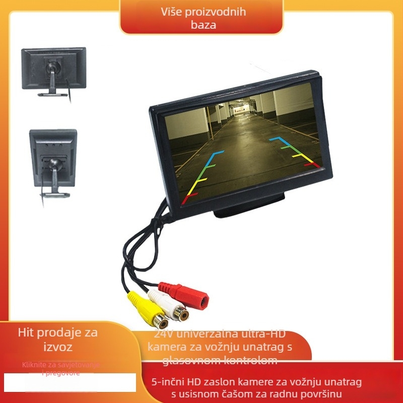 5-inčni LCD zaslon za vozilo za vožnju unatrag s 360° dodirnim zaslonom i antirefleksijskom površinom