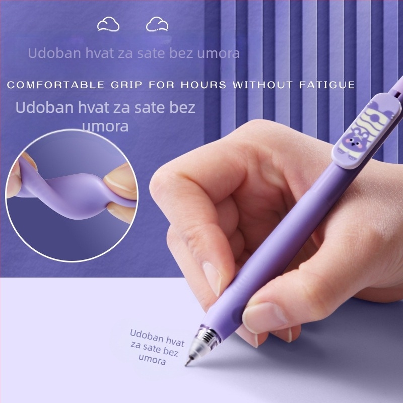 Gel olovka s dvije strane, brisiva, 0.5 mm, crna – za pisanje i vježbanje učenika