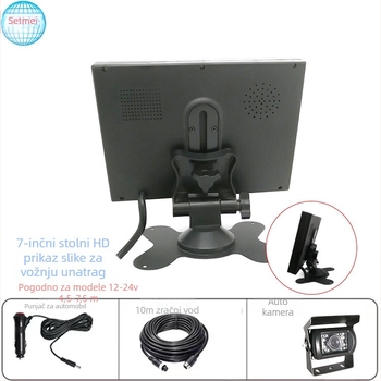 Setmei bežična kamera za vožnju unatrag za kamione, 7-inčni LCD zaslon, noćni vid, 12V