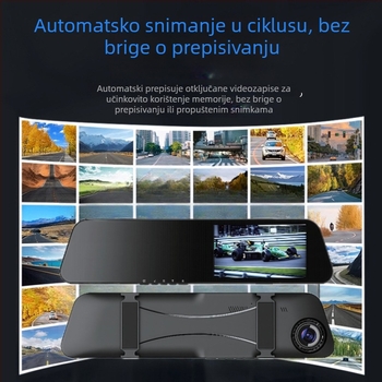 Nova kamera za automobilni retrovizor s HD noćnim vidom, prednje i stražnje dvostruko snimanje, parkiranje, 4,5-inčni zaslon, 1080p