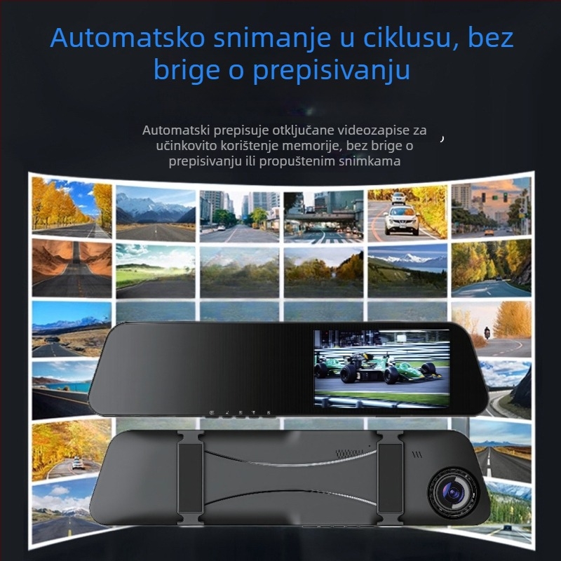 Nova kamera za automobilni retrovizor s HD noćnim vidom, prednje i stražnje dvostruko snimanje, parkiranje, 4,5-inčni zaslon, 1080p