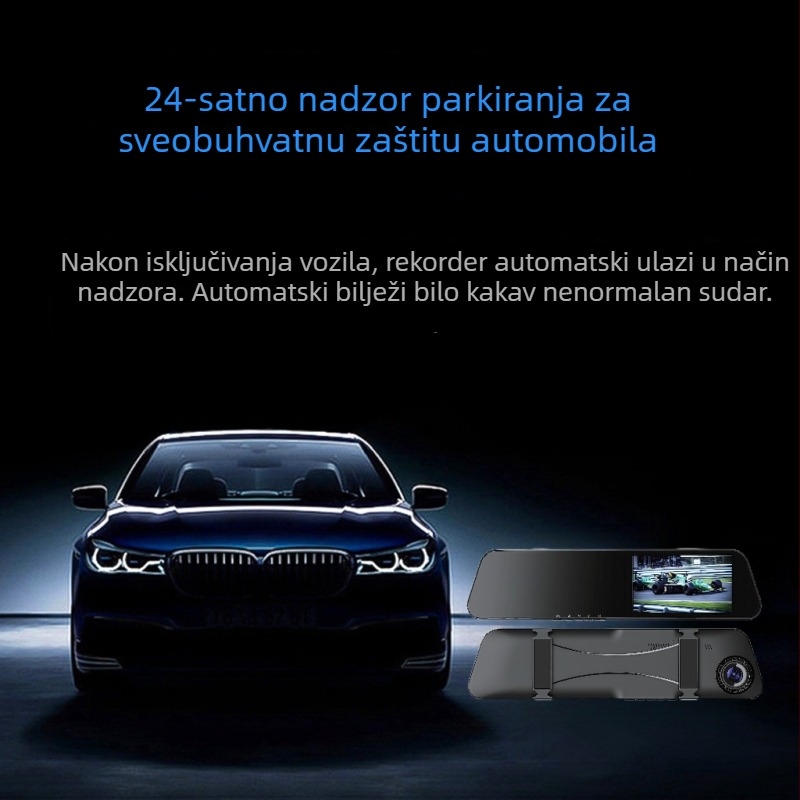 Nova kamera za automobilni retrovizor s HD noćnim vidom, prednje i stražnje dvostruko snimanje, parkiranje, 4,5-inčni zaslon, 1080p