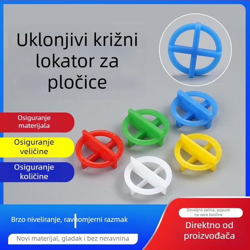 Odstranjivi kružni križni spacer za pločice i niveliranje – pomoćnik za pozicioniranje