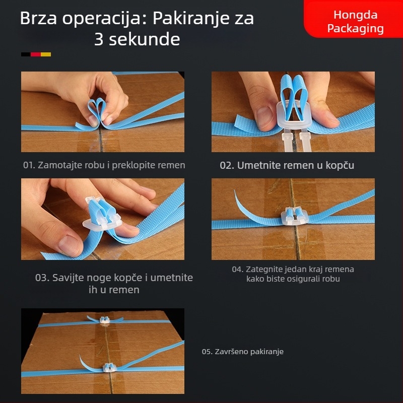 Plastična kopča za ambalažnu traku 1506 – ručna kopča za traku