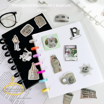 Instax Mini fotoalbum s gumbom u obliku gljive, za fotografije veličine 3 inča, listovi s rasporedom 4 mreže po stranici, 120 umetaka
