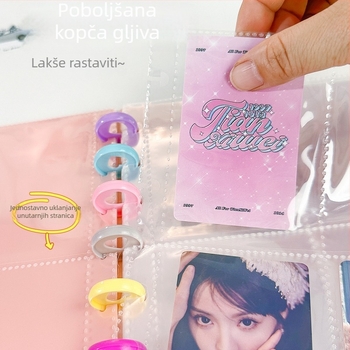Instax Mini fotoalbum s gumbom u obliku gljive, za fotografije veličine 3 inča, listovi s rasporedom 4 mreže po stranici, 120 umetaka