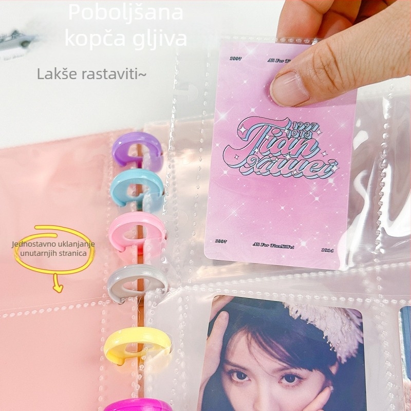 Instax Mini fotoalbum s gumbom u obliku gljive, za fotografije veličine 3 inča, listovi s rasporedom 4 mreže po stranici, 120 umetaka