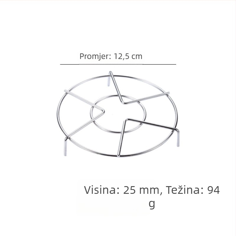 Parna mrežica od 304 nehrđajućeg čelika za lonac za rižu i kućni parni kuhalo, stalak za povrće, vodootporan, žica 4,0 mm