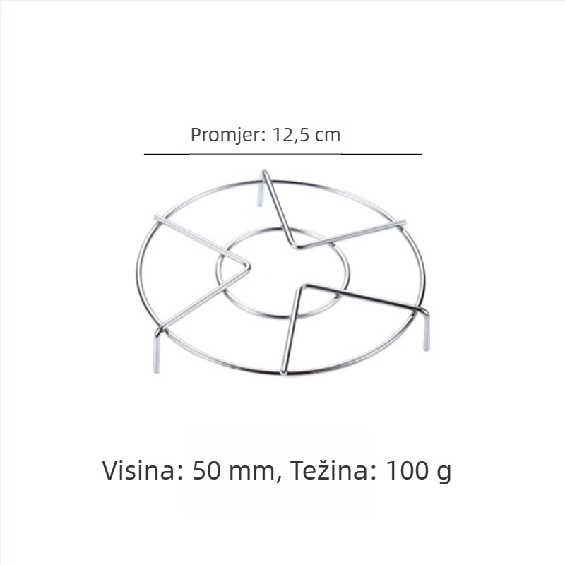 Parna mrežica od 304 nehrđajućeg čelika za lonac za rižu i kućni parni kuhalo, stalak za povrće, vodootporan, žica 4,0 mm