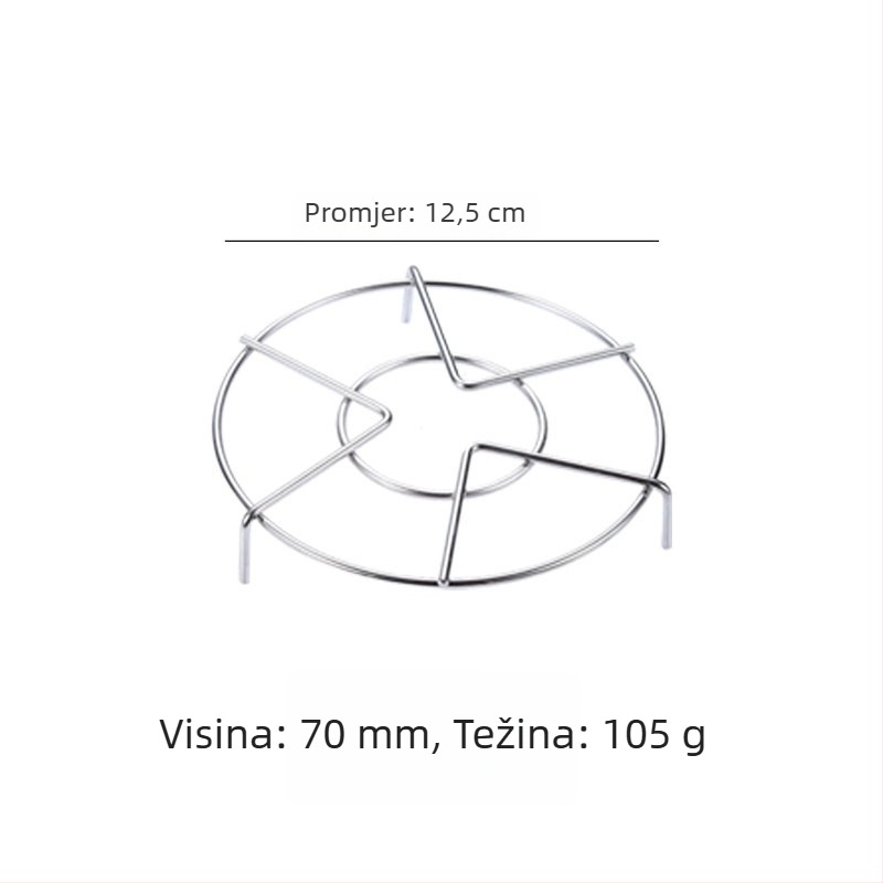 Parna mrežica od 304 nehrđajućeg čelika za lonac za rižu i kućni parni kuhalo, stalak za povrće, vodootporan, žica 4,0 mm