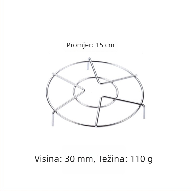 Parna mrežica od 304 nehrđajućeg čelika za lonac za rižu i kućni parni kuhalo, stalak za povrće, vodootporan, žica 4,0 mm