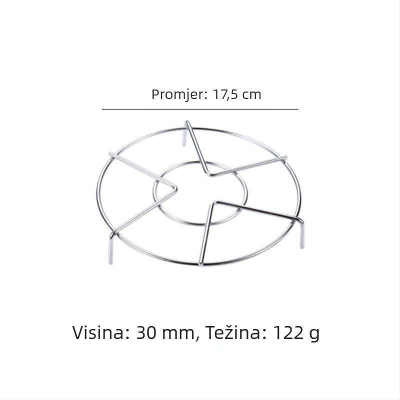 Parna mrežica od 304 nehrđajućeg čelika za lonac za rižu i kućni parni kuhalo, stalak za povrće, vodootporan, žica 4,0 mm