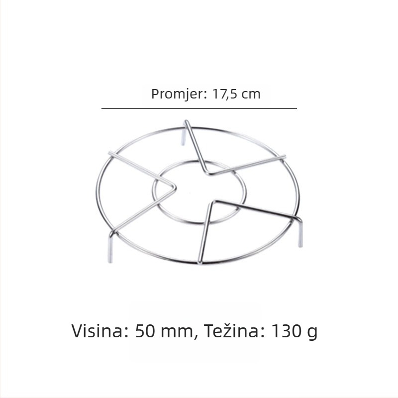 Parna mrežica od 304 nehrđajućeg čelika za lonac za rižu i kućni parni kuhalo, stalak za povrće, vodootporan, žica 4,0 mm