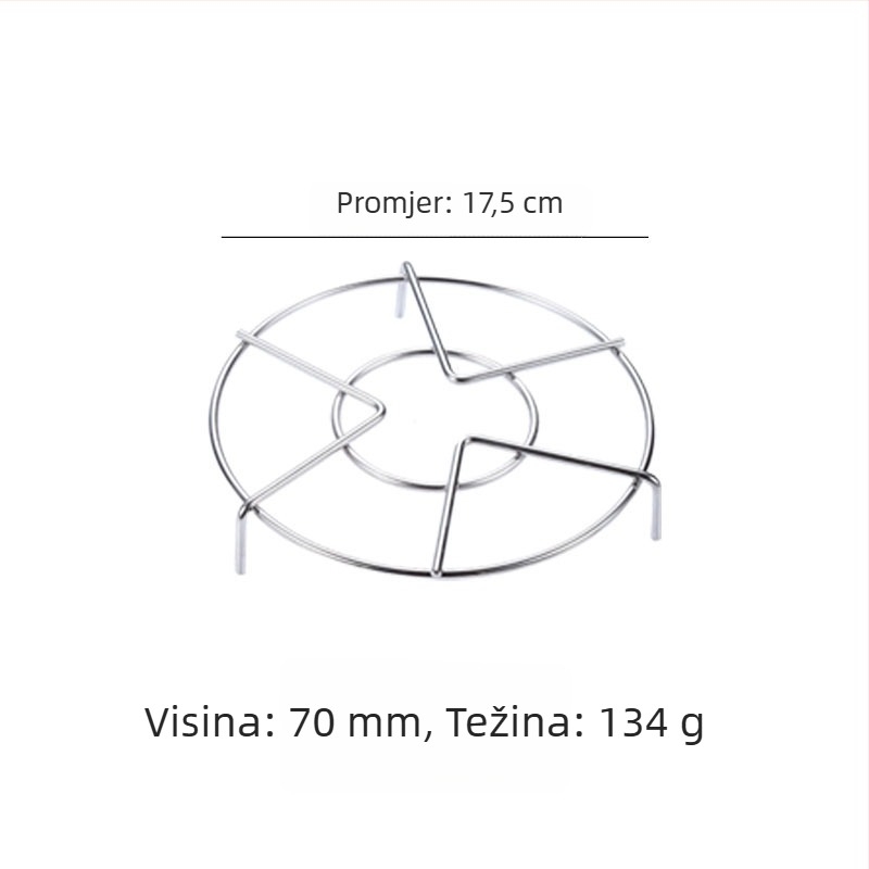 Parna mrežica od 304 nehrđajućeg čelika za lonac za rižu i kućni parni kuhalo, stalak za povrće, vodootporan, žica 4,0 mm