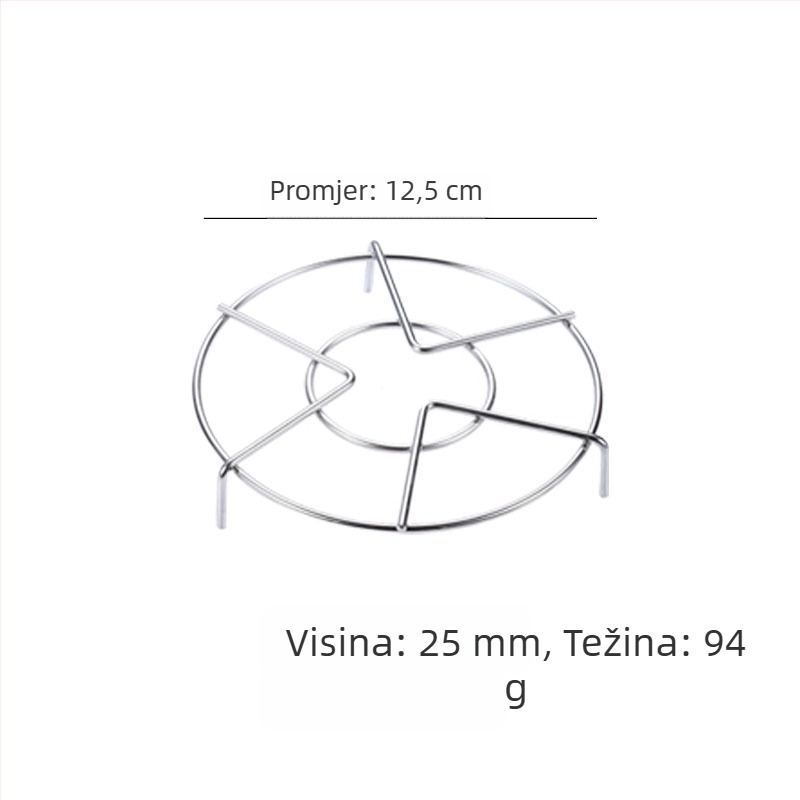 Parna mrežica od 304 nehrđajućeg čelika za lonac za rižu i kućni parni kuhalo, stalak za povrće, vodootporan, žica 4,0 mm