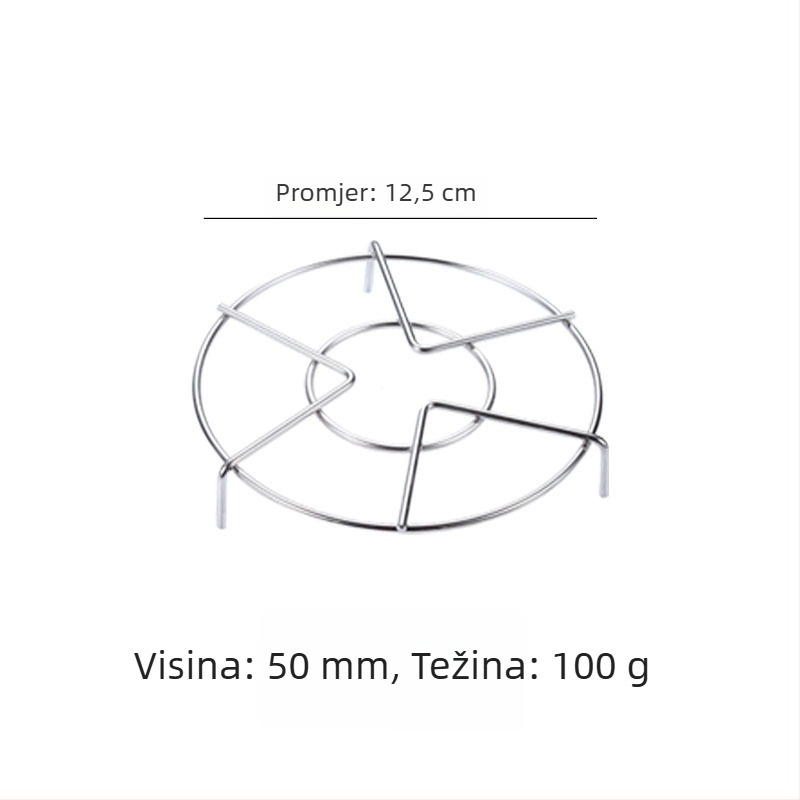 Parna mrežica od 304 nehrđajućeg čelika za lonac za rižu i kućni parni kuhalo, stalak za povrće, vodootporan, žica 4,0 mm