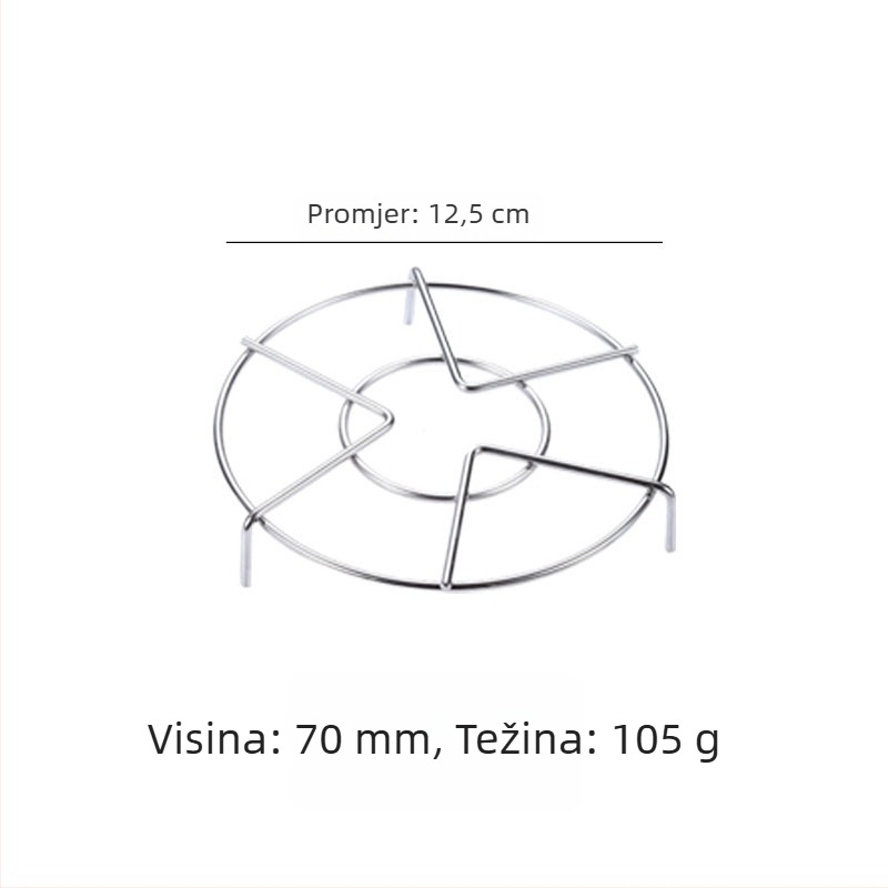 Parna mrežica od 304 nehrđajućeg čelika za lonac za rižu i kućni parni kuhalo, stalak za povrće, vodootporan, žica 4,0 mm