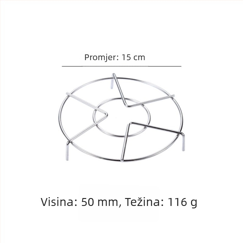 Parna mrežica od 304 nehrđajućeg čelika za lonac za rižu i kućni parni kuhalo, stalak za povrće, vodootporan, žica 4,0 mm