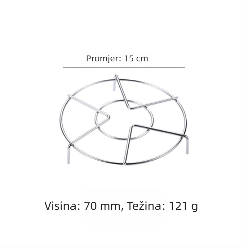 Parna mrežica od 304 nehrđajućeg čelika za lonac za rižu i kućni parni kuhalo, stalak za povrće, vodootporan, žica 4,0 mm