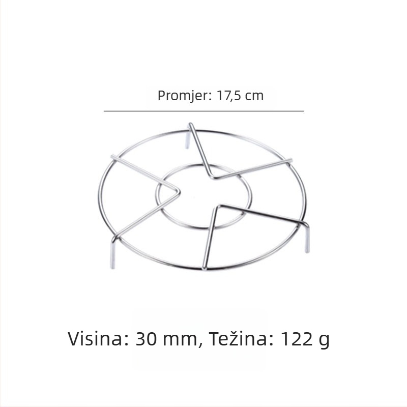 Parna mrežica od 304 nehrđajućeg čelika za lonac za rižu i kućni parni kuhalo, stalak za povrće, vodootporan, žica 4,0 mm