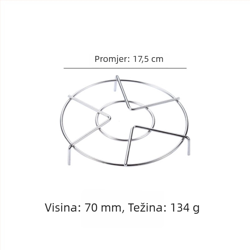 Parna mrežica od 304 nehrđajućeg čelika za lonac za rižu i kućni parni kuhalo, stalak za povrće, vodootporan, žica 4,0 mm
