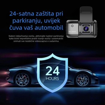 2025 dash kamera s noćnim vidom, cikličko snimanje, Wi-Fi i povezanost sa pametnim telefonom, 140° široki kut, 3.0-inčni zaslon, montaža na prednje staklo, jedan objektiv, F1.8, 1080p