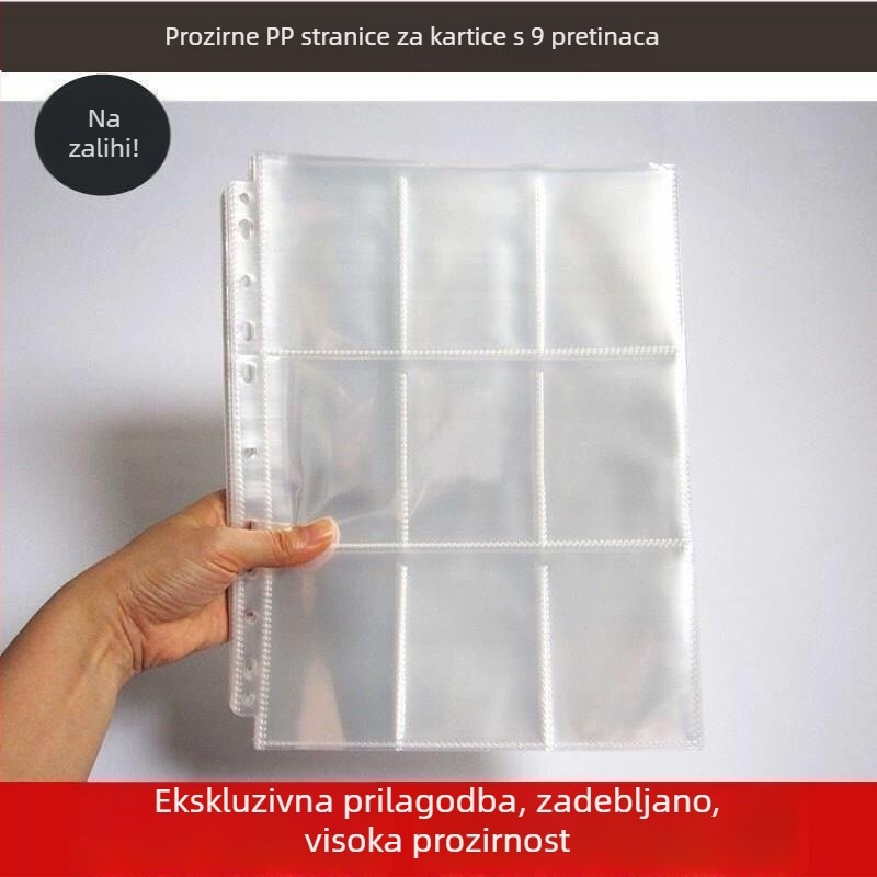 Fotoalbum s 9 pretinaca po stranici, veličine 3 i 4 inča, velikog kapaciteta, za fotografije, kino i vlak karte te zbirku kartica