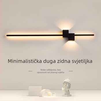 Minimalistička linijska zidna svjetiljka, dugački trak za spavaću sobu i modernu dnevnu sobu