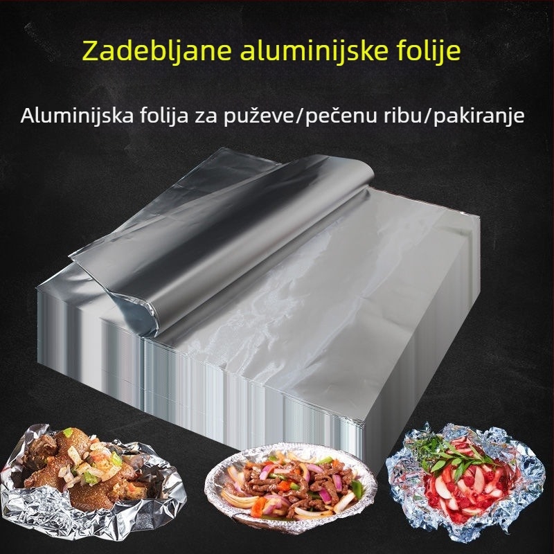 Debljeni lista aluminijske folije za fritezu na zrak, kućna upotreba, za roštiljanje mesa i ribe, papir za odvajanje ulja