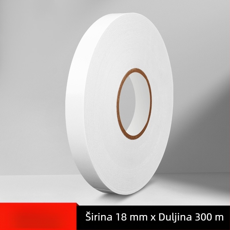 300 m dvostrano ljepiljiva traka, visoke viskoznosti, prozirna, izuzetno tanka, za uredske i industrijske primjene