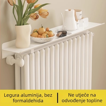 Prašinom otporna polica iznad radijatora, zidni ukras dnevnog boravka, pregrada protiv dimu