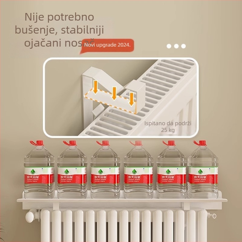 Prašinom otporna polica iznad radijatora, zidni ukras dnevnog boravka, pregrada protiv dimu